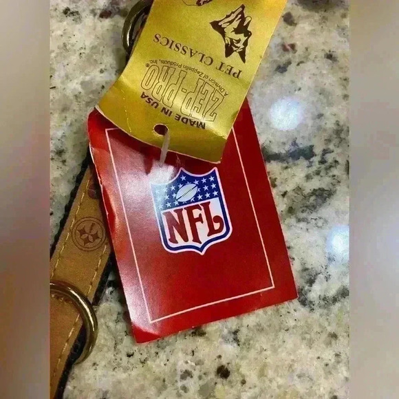 Leather PittsburgSteelers Dog Collar NWT - Picture 4 of 5